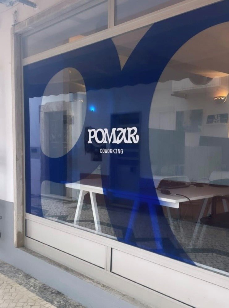 View from of POMAR coworking window from the street
